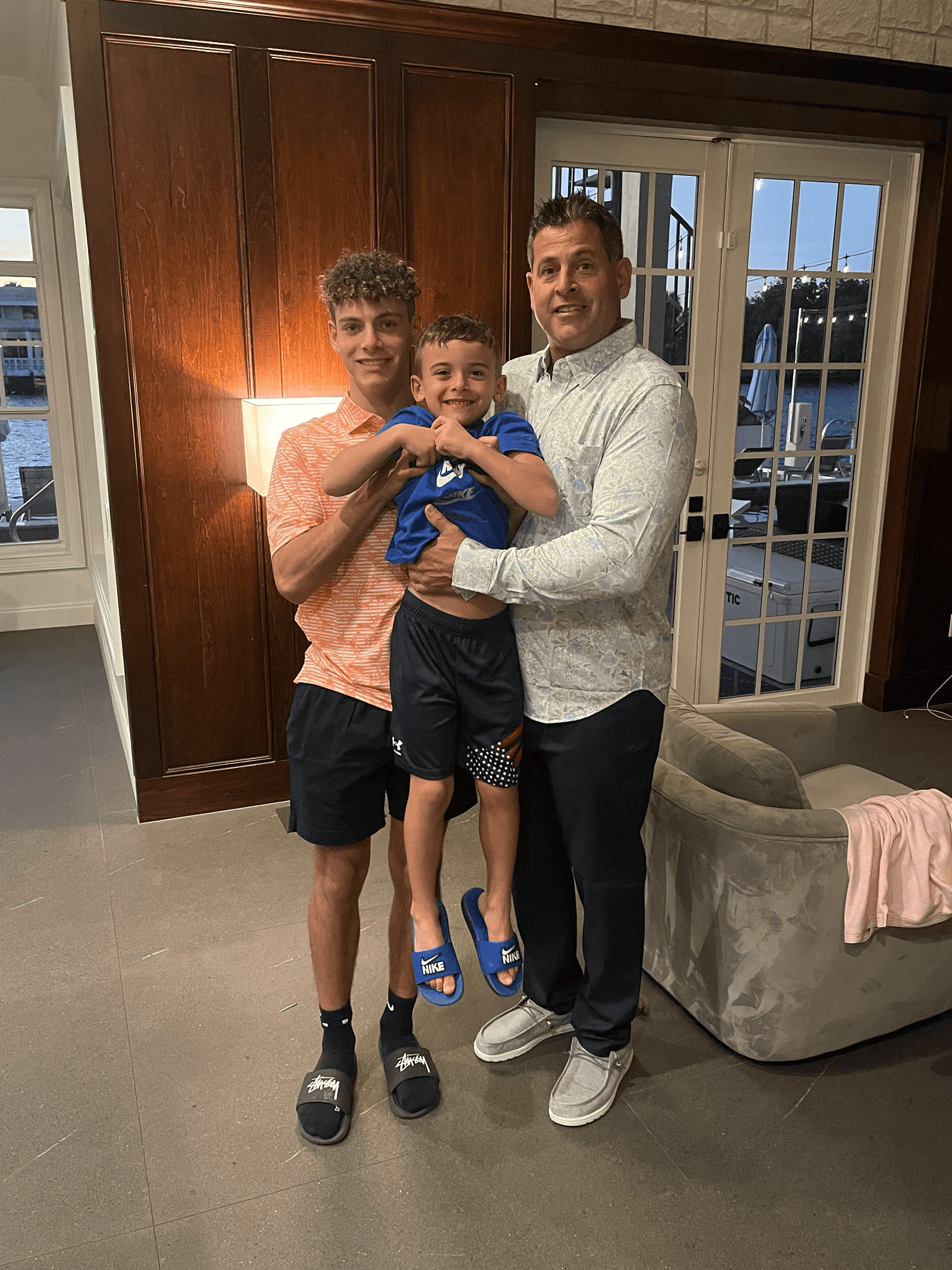 Michael Biondi with his family