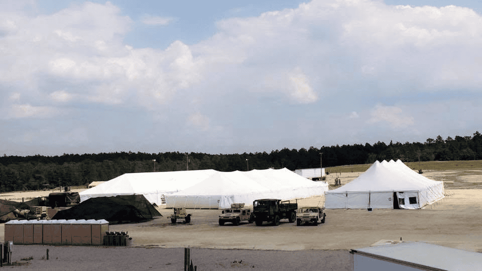 Disaster relief tenting by TGIF Event Services