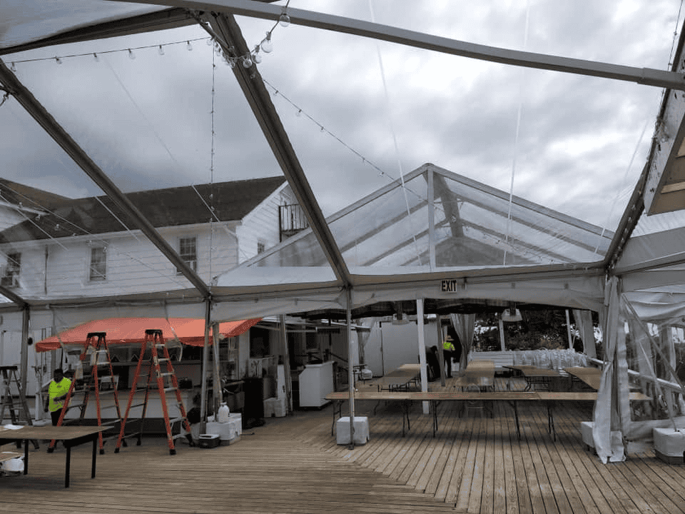 Rooftop and terrace tenting by TGIF Event Services