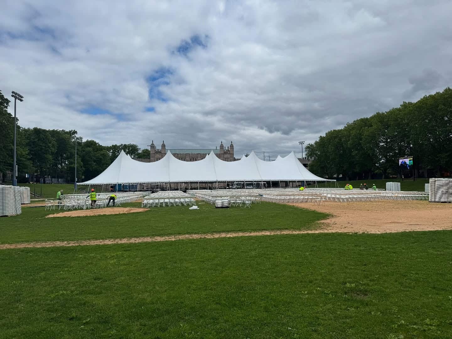 Rope and pole tent with classic center poles
